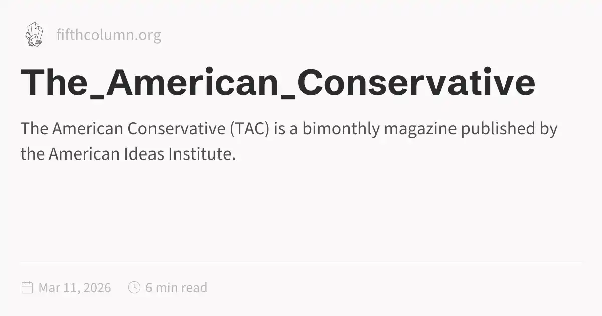 Conservative Article Example The_American_Conservative